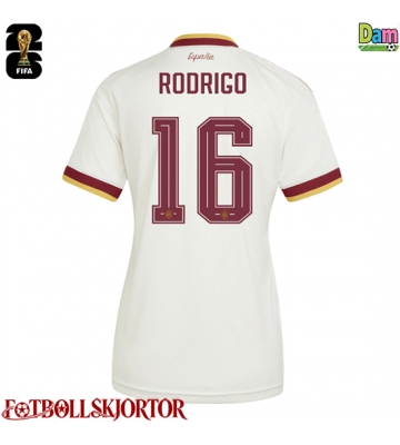 Spanien Rodri Hernandez #16 Bortatröja Dam VM 2026 Kortärmad